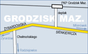 biuro tłumaczeń Grodzisk Mazowiecki - mapa dojazdowa